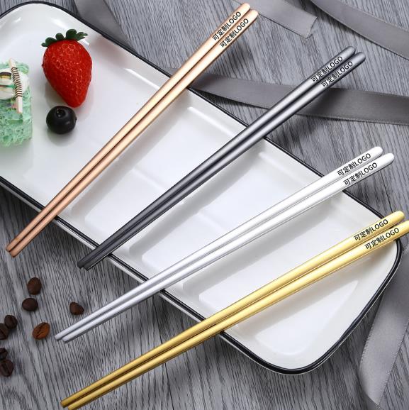 Stainless steel flat chopsticks Dinnerware Suppliers