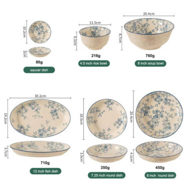 Luxury Antiquity Ceramic Dinnerware Set