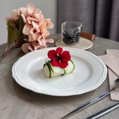  Classical white ceramic platter dinner plates for weddings