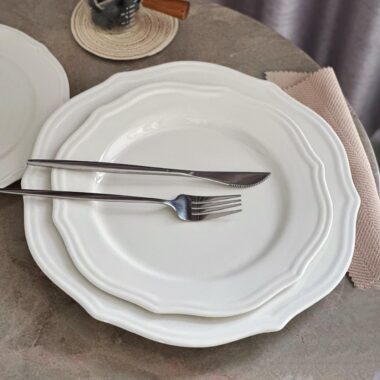  Classical white ceramic platter dinner plates for weddings
