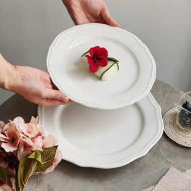  Classical white ceramic platter dinner plates for weddings