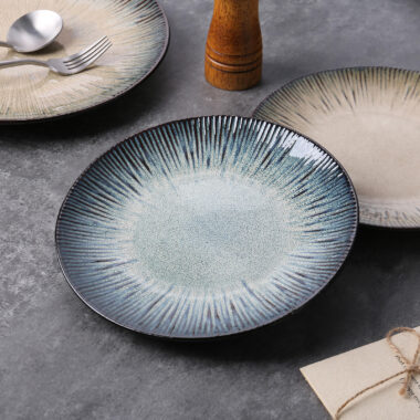 Modern luxury 16-piece stoneware dinnerware set with custom logo