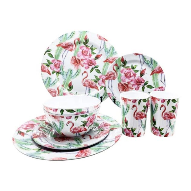 Custom Logo Melamine Dinnerware Set - Plates & Bowls