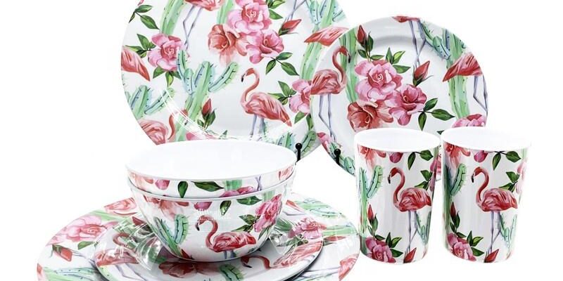 Custom Logo Melamine Dinnerware Set - Plates & Bowls
