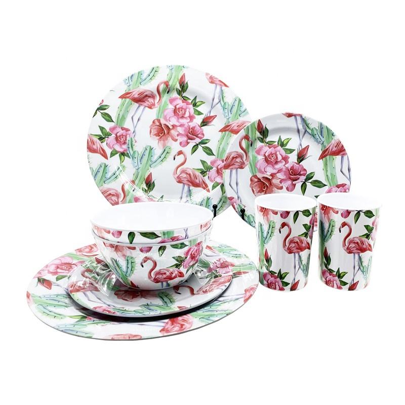 Custom Logo Melamine Dinnerware Set - Plates & Bowls