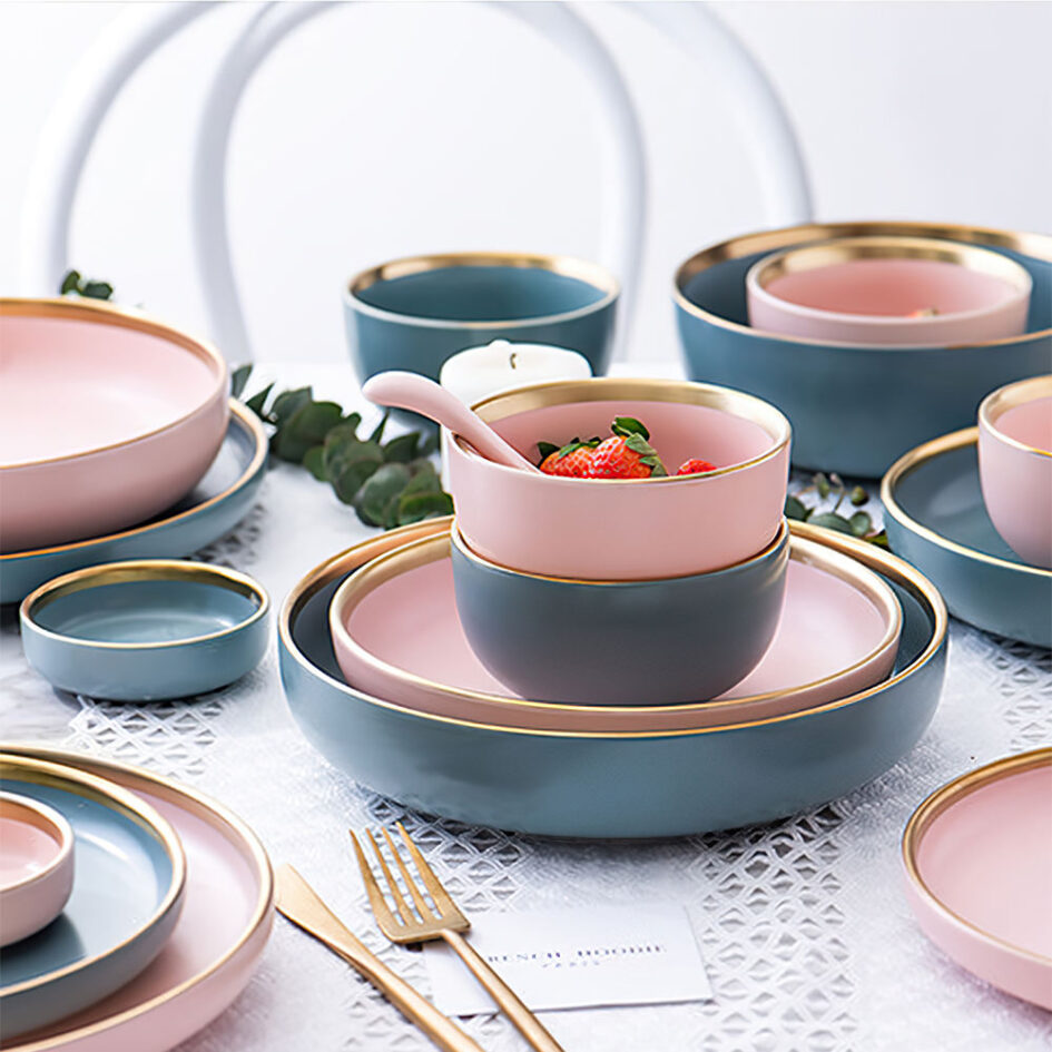 High-End Porcelain Melamine Dinnerware Set