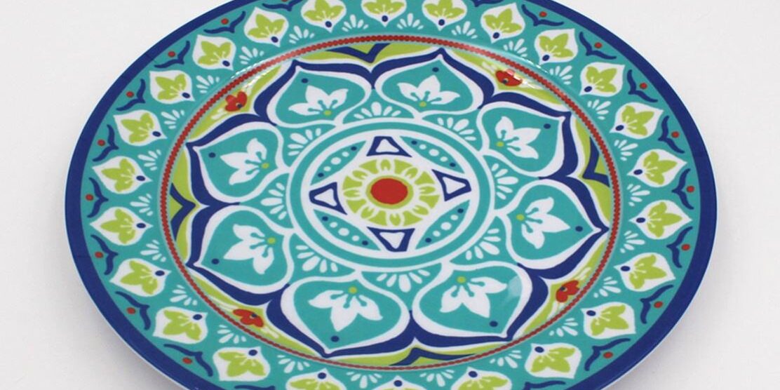 Elegant round melamine wedding dinner plates 11 inch