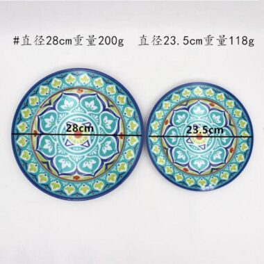 Elegant round melamine wedding dinner plates 11 inch