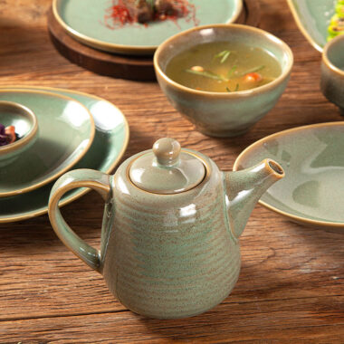 Factory Custom Irregular Green Ceramic Dinner Plates – Wholesale Porcelain Dishes