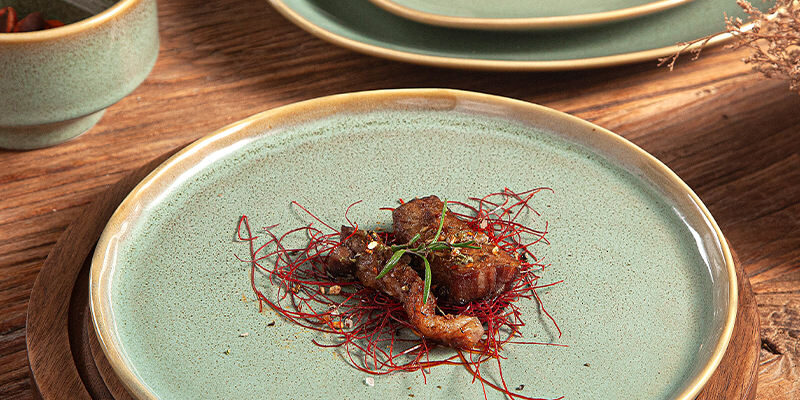 Factory Custom Irregular Green Ceramic Dinner Plates – Wholesale Porcelain Dishes