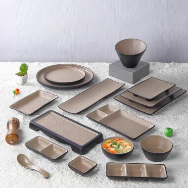  Korean and Japanese Style Melamine Dinnerware Plates and Dishes