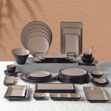  Korean and Japanese Style Melamine Dinnerware Plates and Dishes