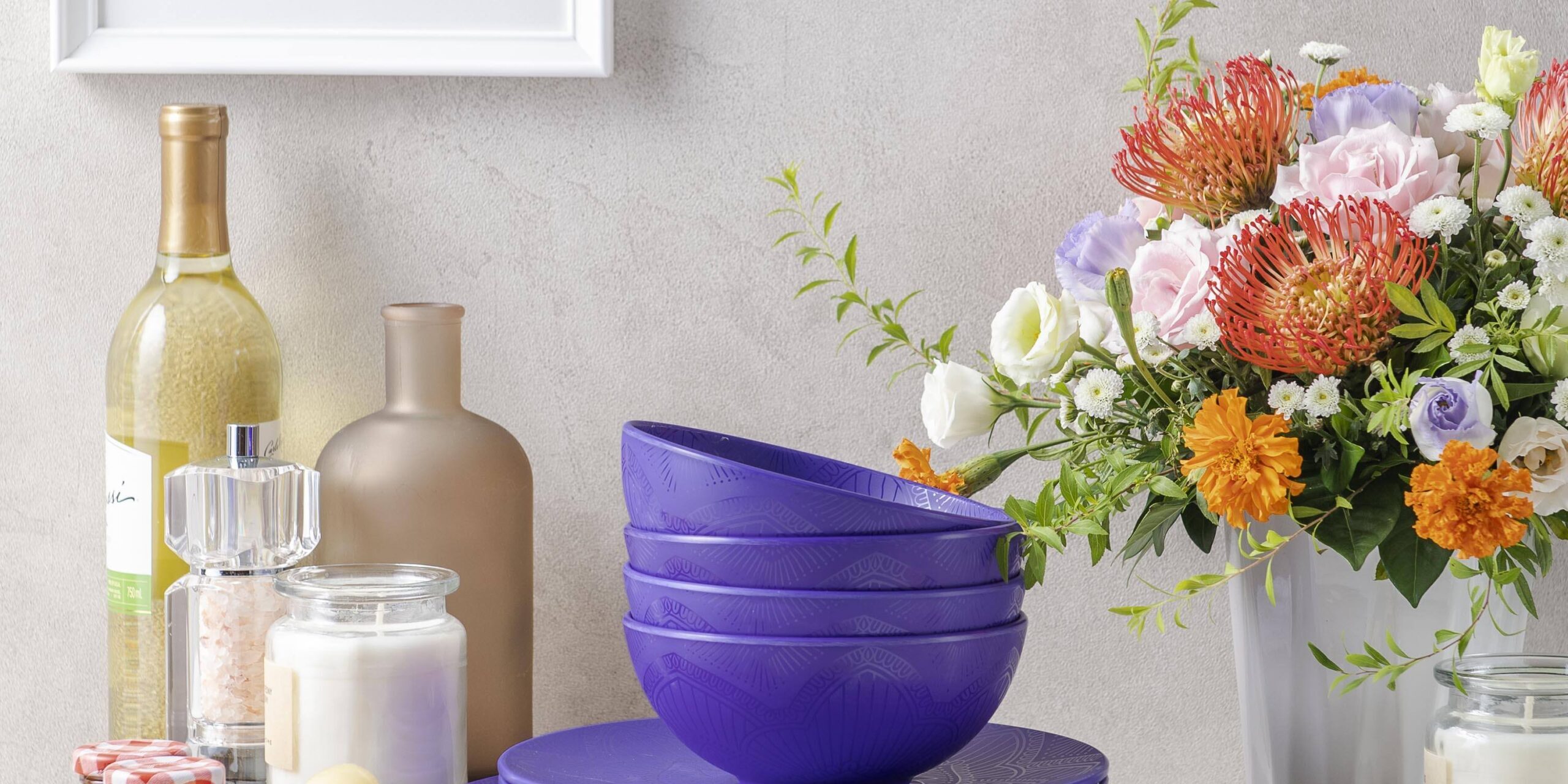 Luxury Mandala Purple Melamine Dinnerware