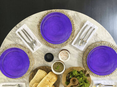 Luxury Mandala Purple Melamine Dinnerware 