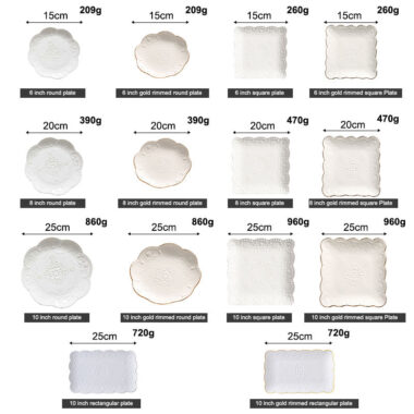 Custom Bone China Dinnerware Set with Gold Rim