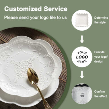 Custom Bone China Dinnerware Set with Gold Rim