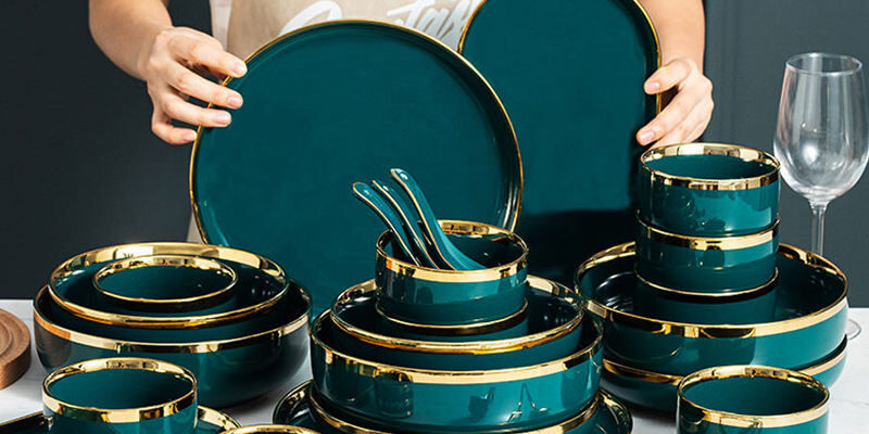 Modern Japanese Style Ceramic Dinnerware Set