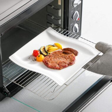 Classic white square porcelain dinner plates for wholesale