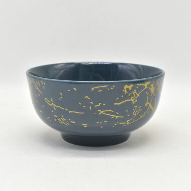 Black Matte Melamine Dinnerware Set – Irregular Plates & Bowls