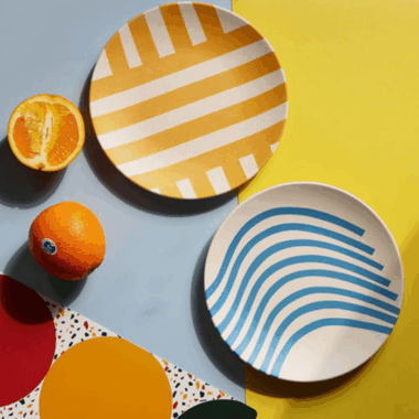 Wholesale Luxury Bamboo Fiber Melamine Plates