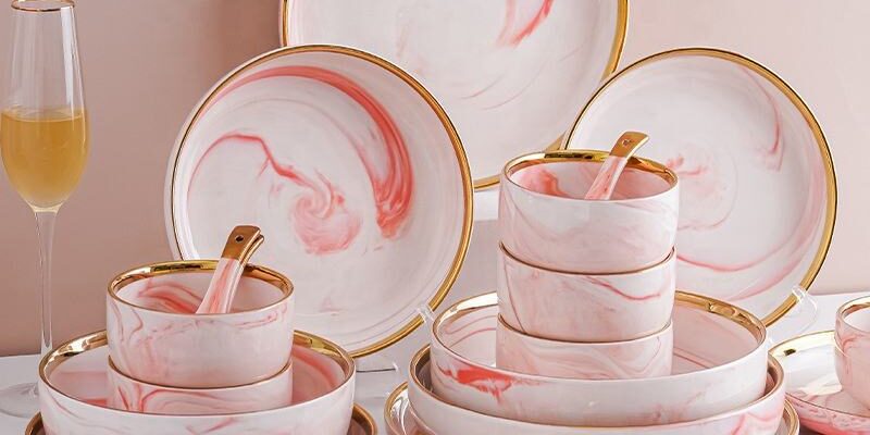 Porcelain Dinnerware Set for 6 People