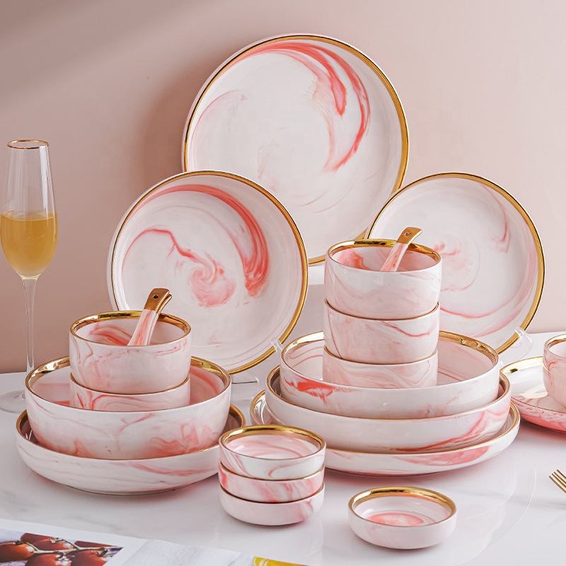 Porcelain Dinnerware Set for 6 People