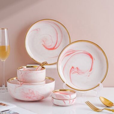 Porcelain Dinnerware Set for 6 People