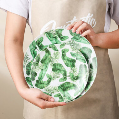 Bohemian Porcelain Ceramic Dinner Plates