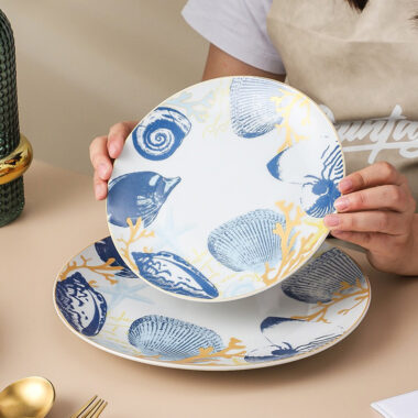 Bohemian Porcelain Ceramic Dinner Plates