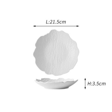 Gold Rim Ceramic Dinner Plates