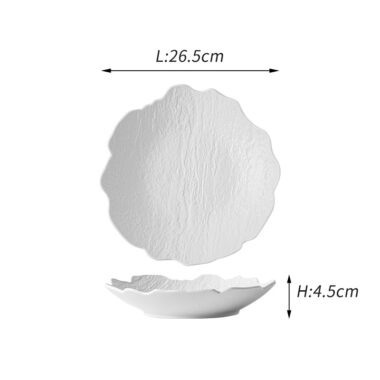 Gold Rim Ceramic Dinner Plates