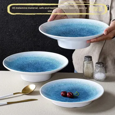 High-Foot Melamine Soup Plate