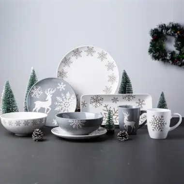 Snowflake Ceramic Dinnerware Set